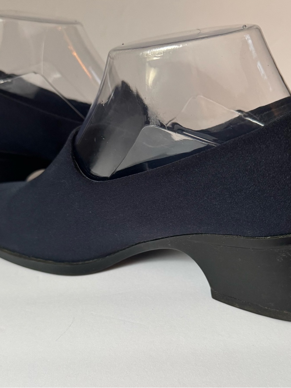 Windham Women’s Size 6.5 Navy Blue Fabric Pumps Slip On Low Block Heel Shoe